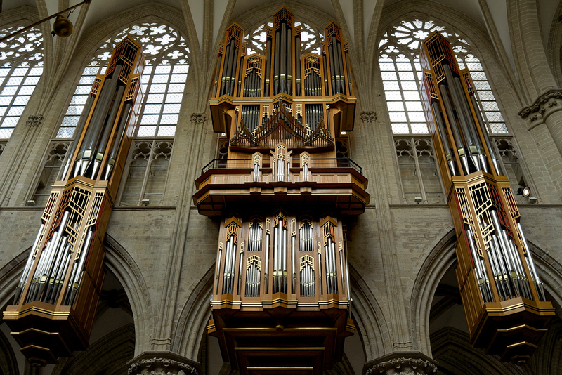 Na dovolenku do Bruselu, Cathedral of St. Michael and Goudula in Brussels, fotoaparát Leica X1